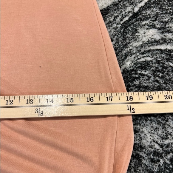 GOTTEX peach long asymmetrical figure hugging long dress - Picture 5 of 12